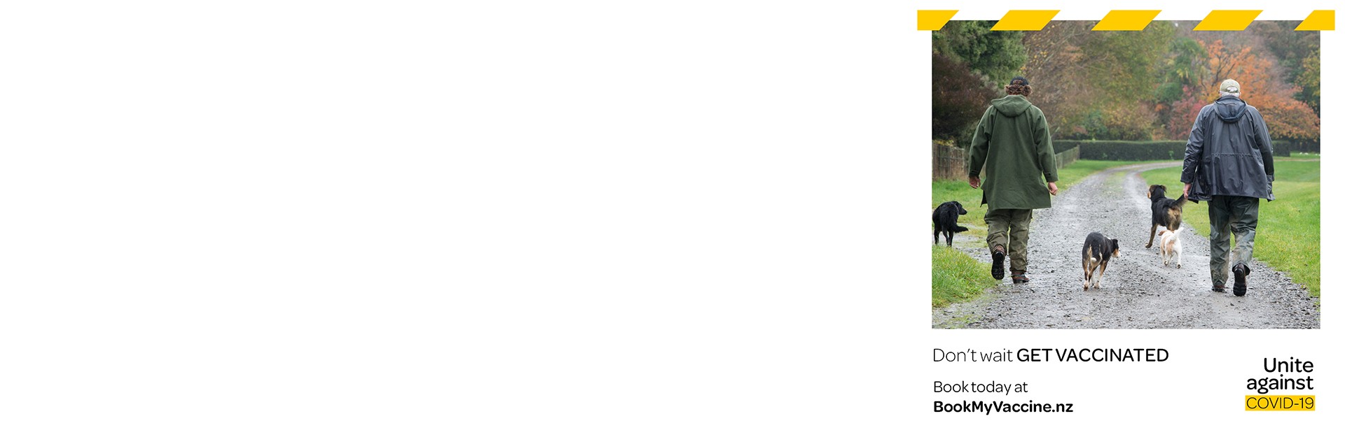 DINZ homepage COVID 19 get vaccinated sliding banner