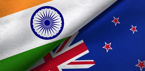 Indian and NZ flag small