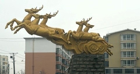 Xifeng deer city statue v2